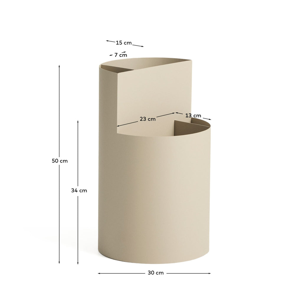 Atin beige metal large umbrella stand