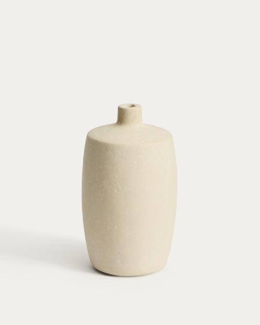 Mireni papier-mâché vase beige Ø 26 cm