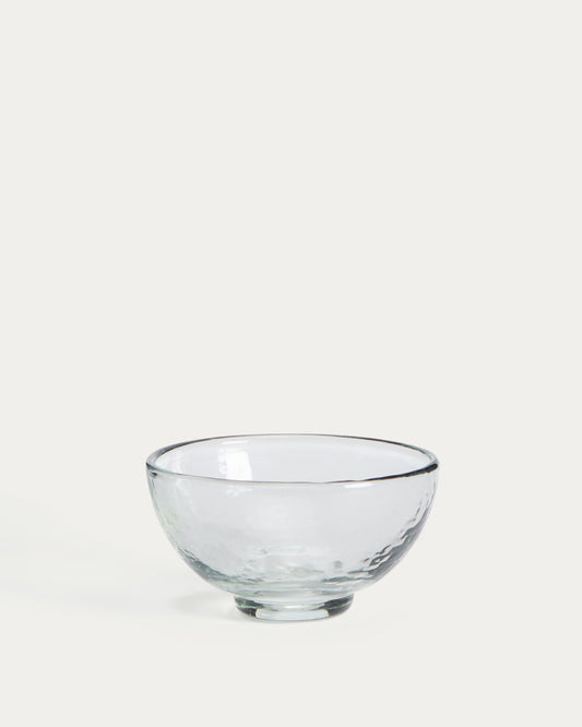 Sileia small bowl made of transparent recycled glass