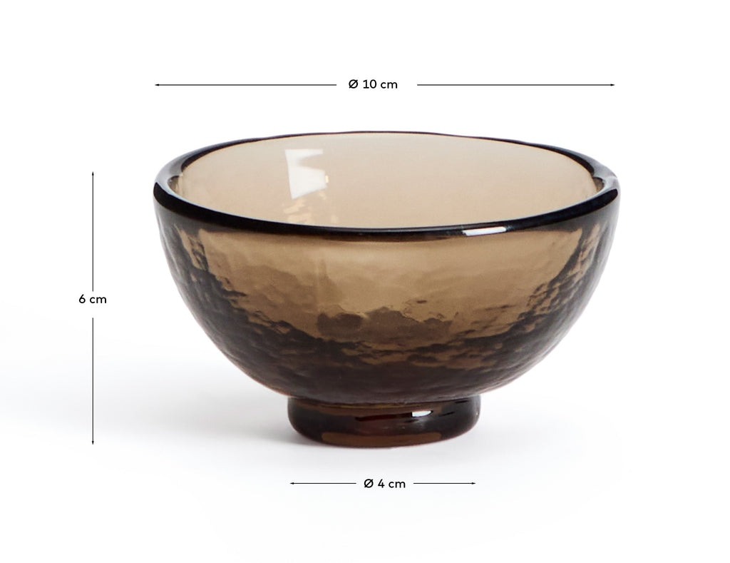 Sileia small bowl made of brown recycled glass