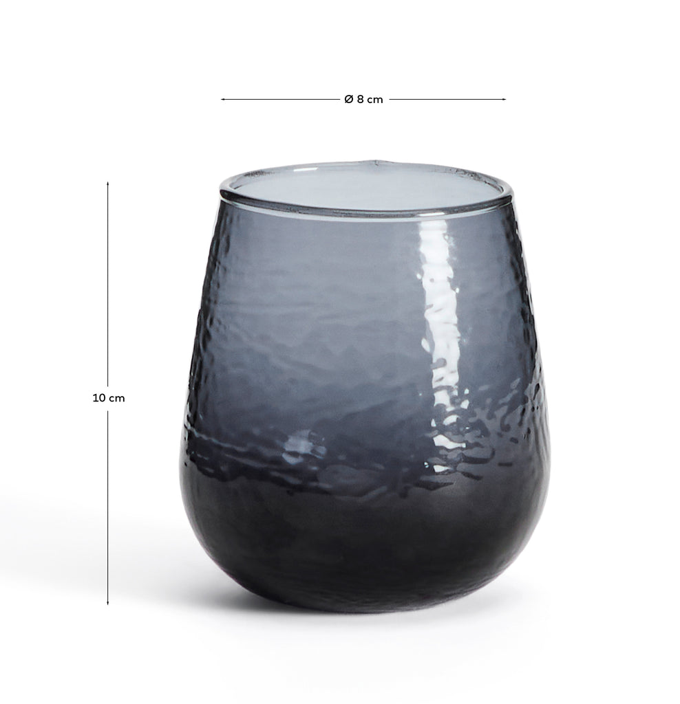 Sileia cup made of blue recycled glass