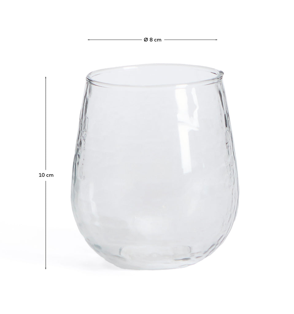 Sileia cup made of transparent recycled glass