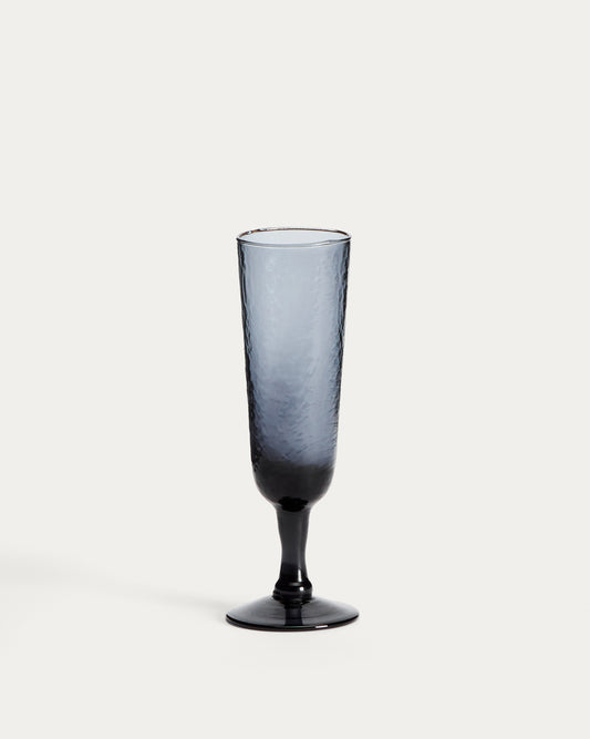 Sileia wine glass made of blue recycled glass