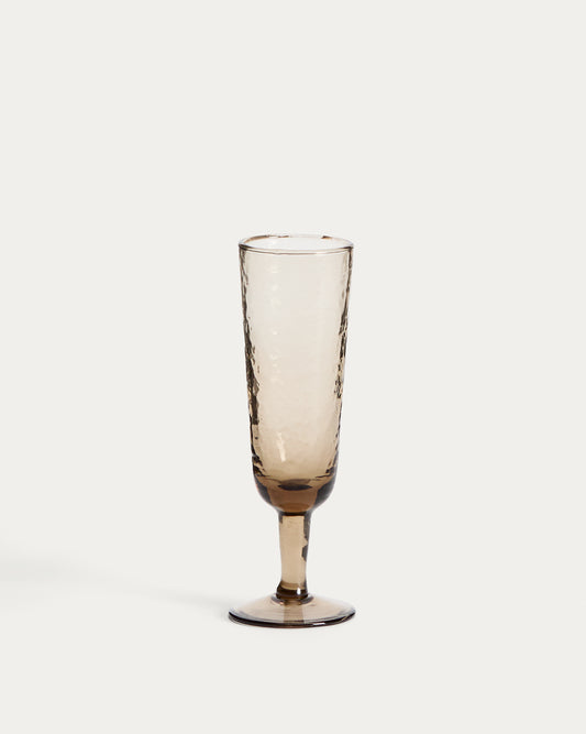 Sileia wine glass made of brown recycled glass