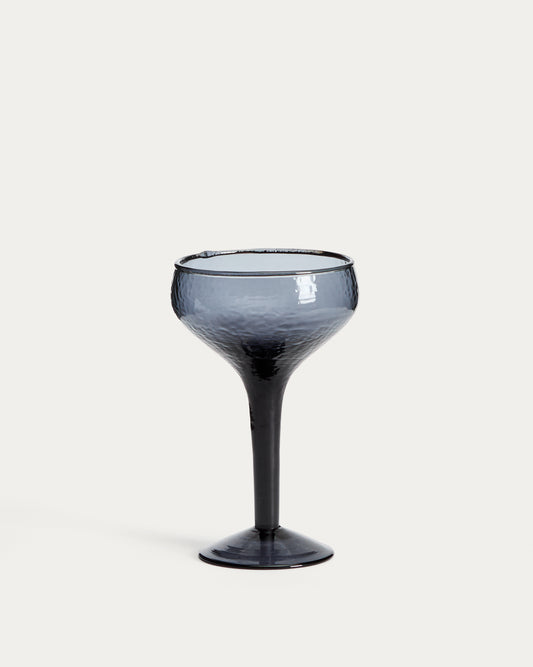 Sileia wine glass made of blue recycled glass