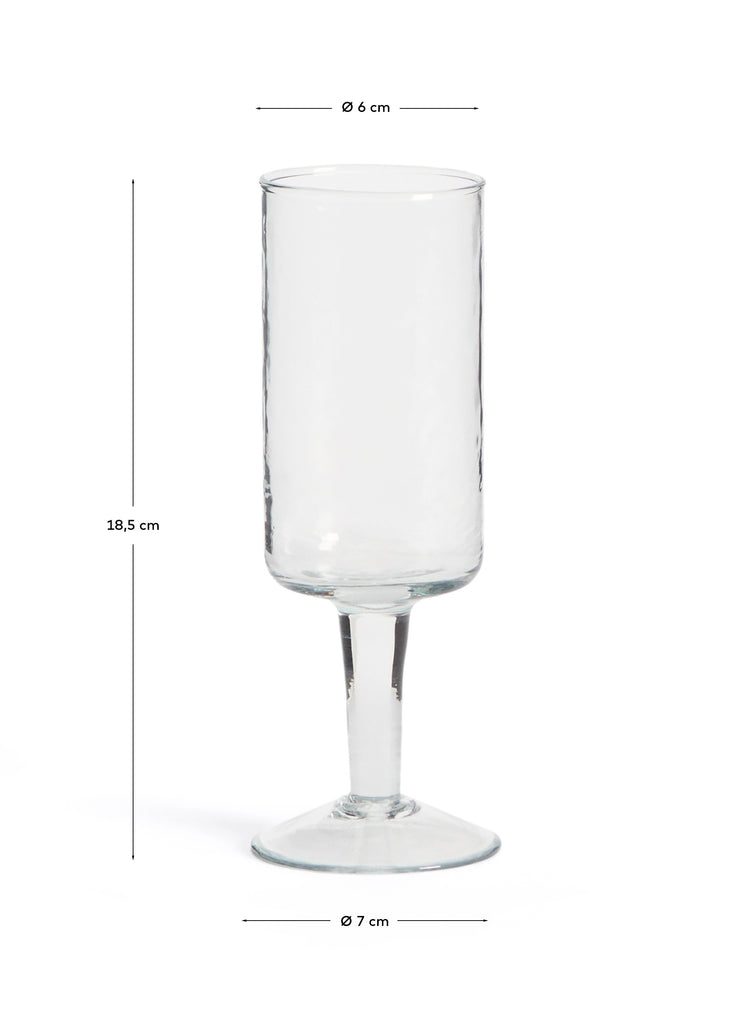Obila wine glass made of transparent recycled glass