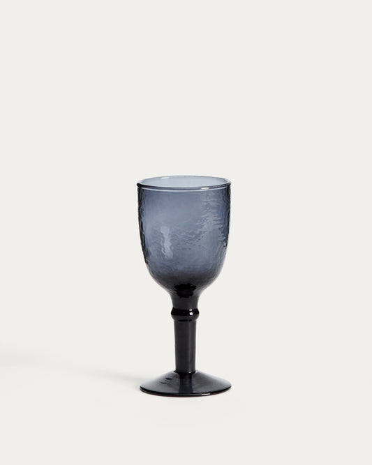 Vinea wine glass made of blue recycled glass
