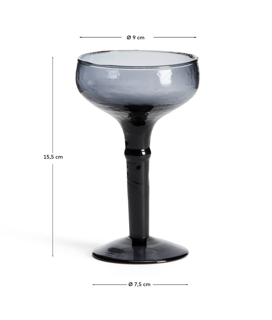 Vinea wine glass made of blue recycled glass