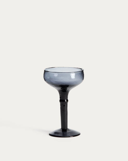 Vinea wine glass made of blue recycled glass