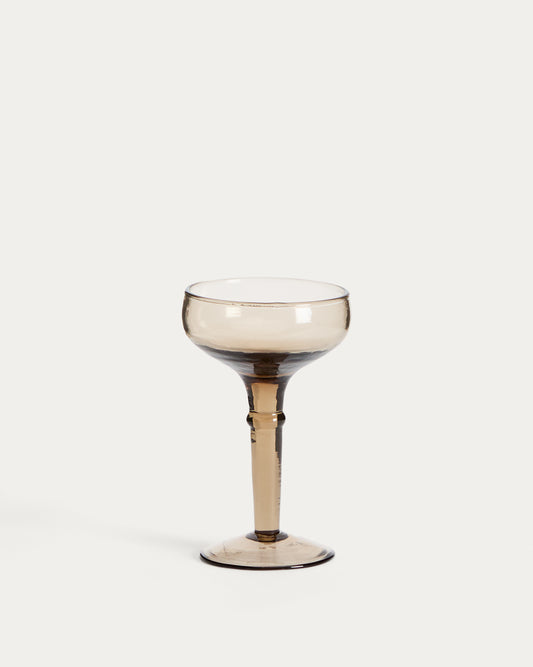 Vinea wine glass made of brown recycled glass