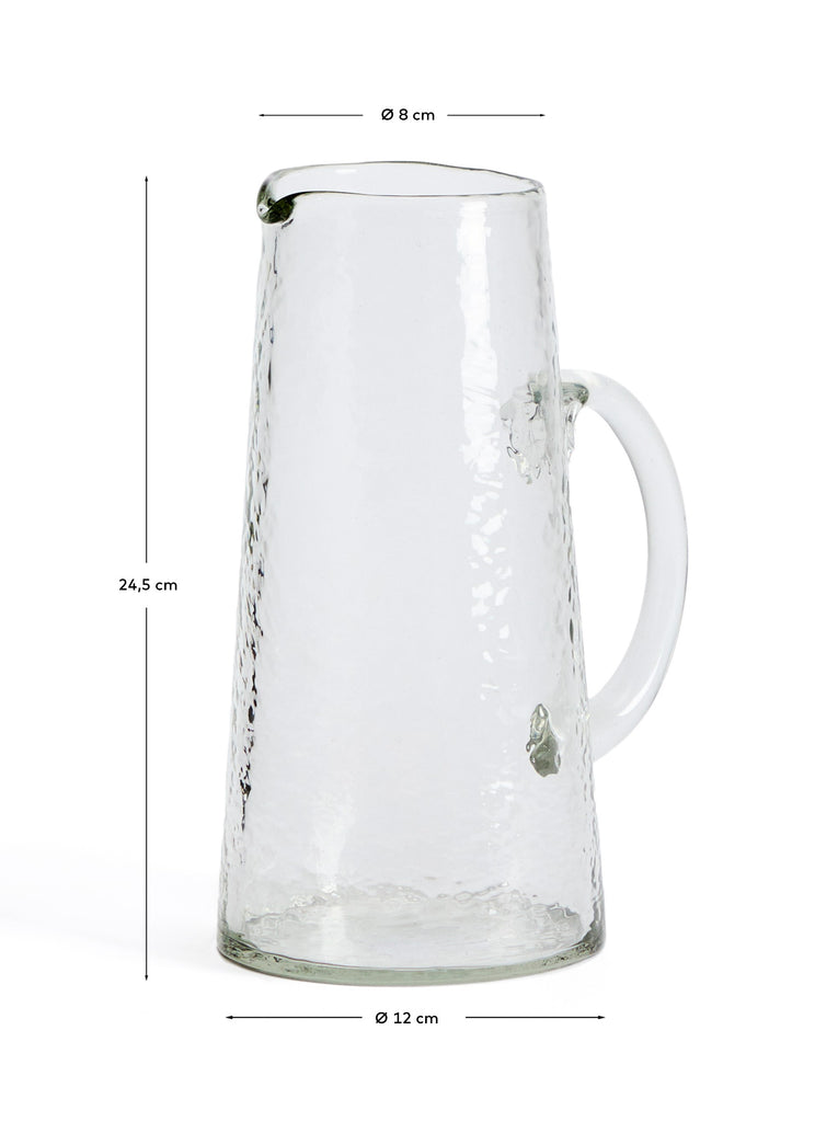 Obila transparent recycled glass jug