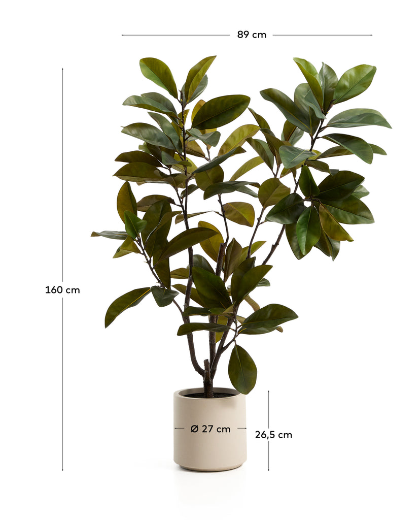 Artificial Magnolia tree with white pot 160cm