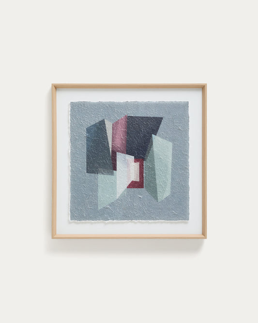 Veluni multicoloured recycled paper picture 60 x 60cm