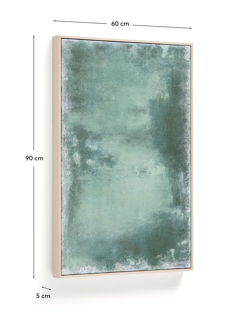 Selnar green abstract picture 60 x 90cm