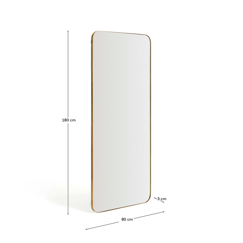 Marco gold metal mirror 80 x 180cm