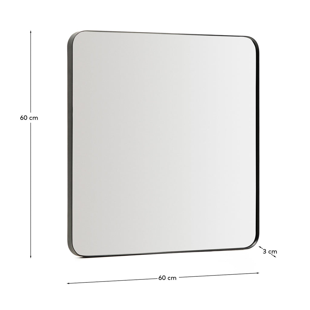 Marco black metal mirror 60 x 60cm