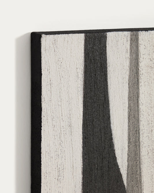 Onure black and white abstract picture 80 x 100cm