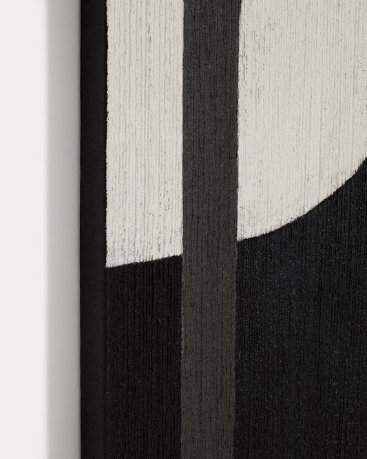 Onure black and white abstract picture 120 x 200cm