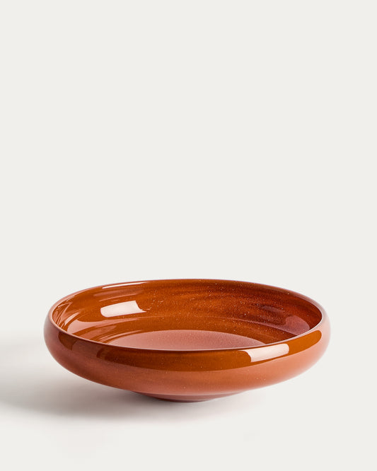 Denuo red glass centrepiece Ø34cm