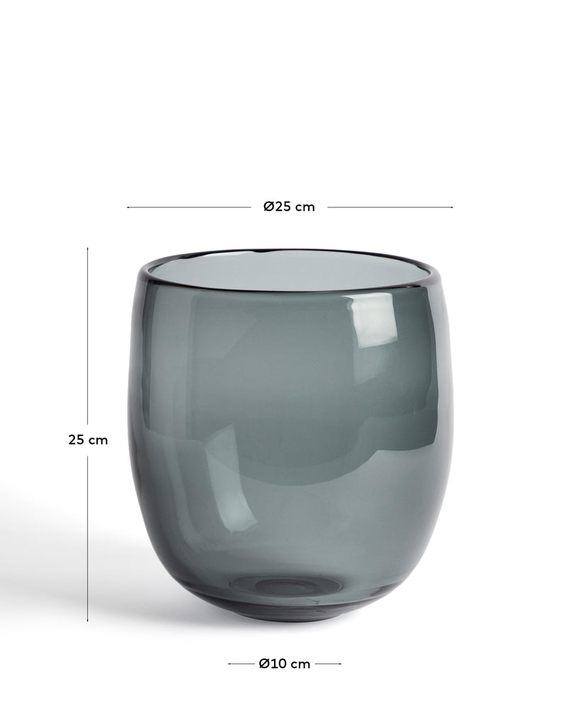 Sirau grey glass centrepiece Ø24cm