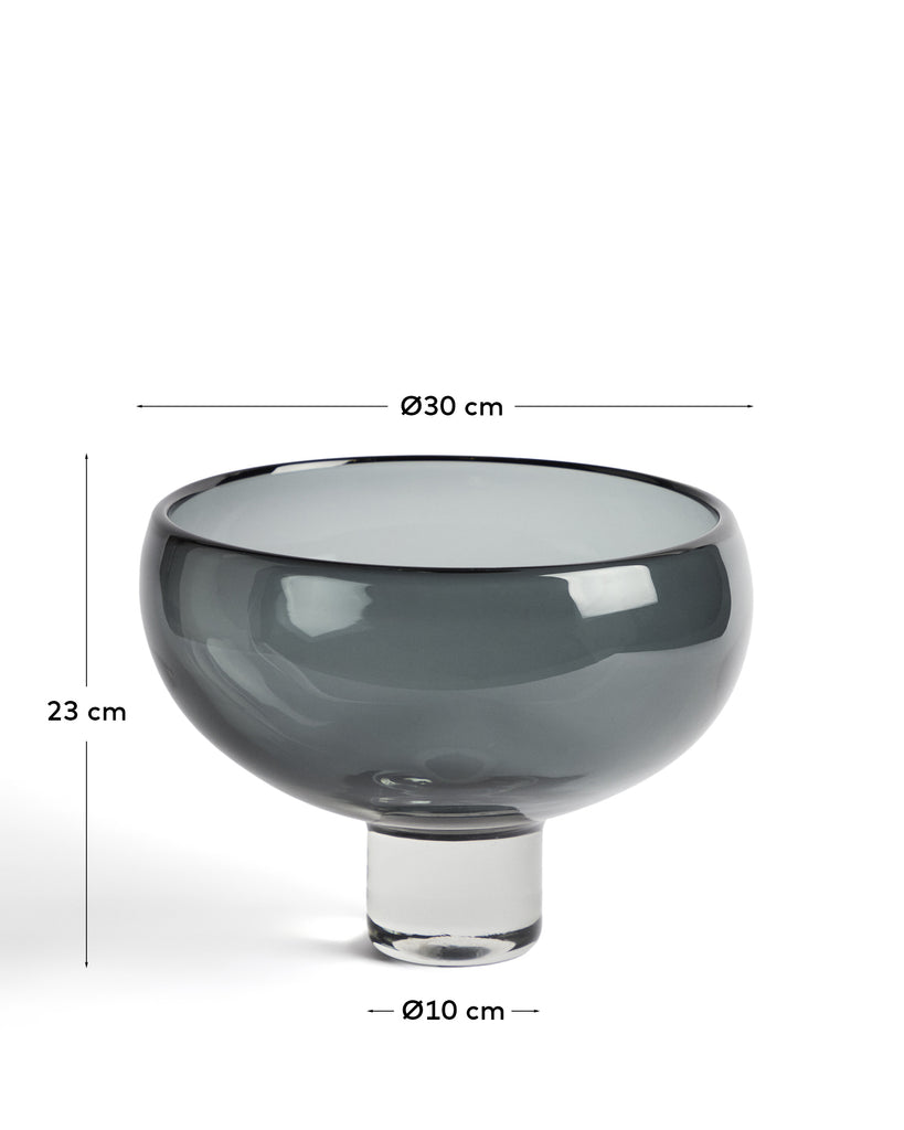 Sirau grey glass centrepiece Ø29.8cm