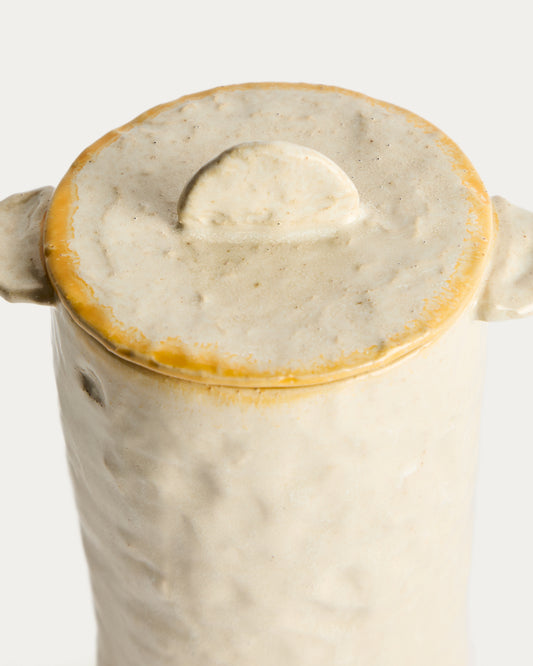 Belor white ceramic pot 22cm