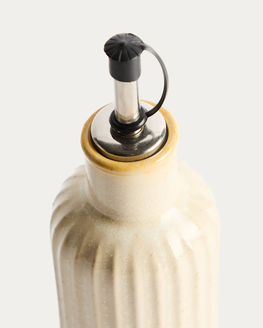 Belor white ceramic oil cruet