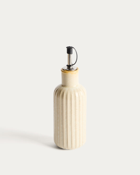 Belor white ceramic oil cruet