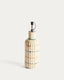Belor ceramic oil cruet with multicoloured lines