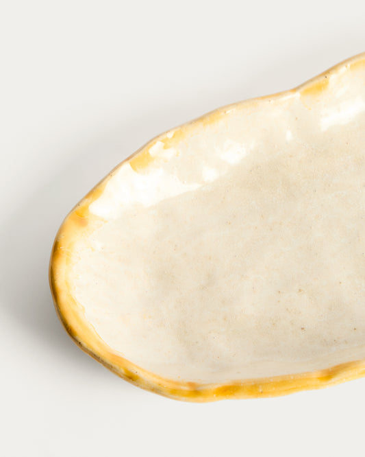 Belor white ceramic tray 31.8 x 13cm