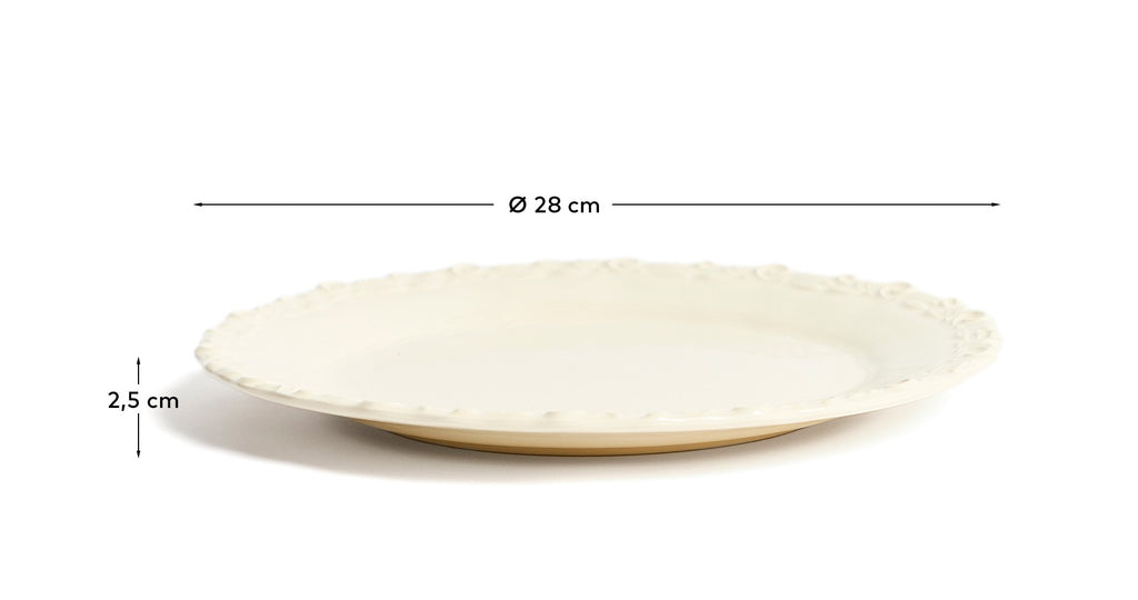 Beige Varla ceramic plate