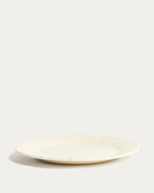 Beige Varla ceramic plate