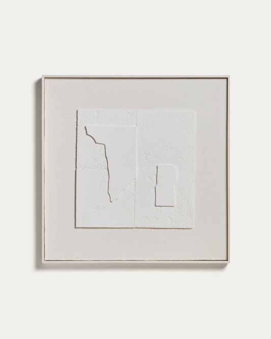 Gadir white abstract picture 80 x 80cm