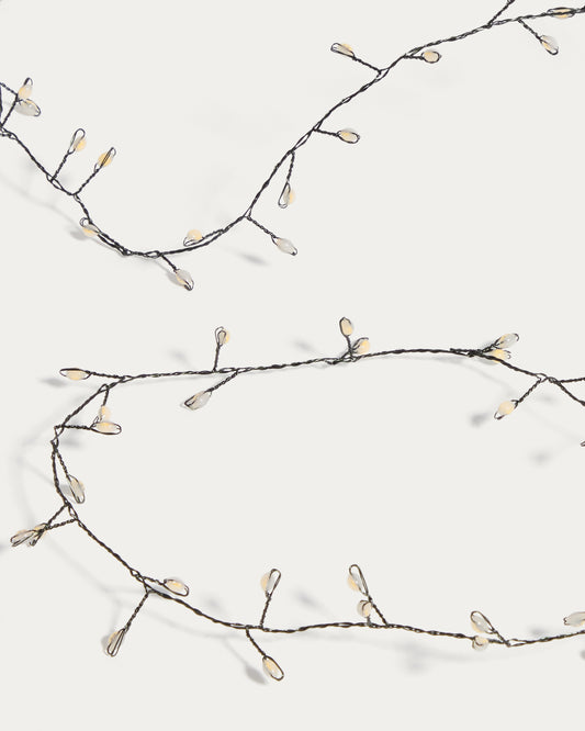 Black Java LED light-up garland 200 cm