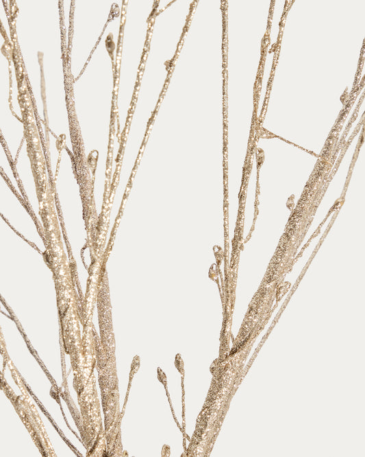 Gold Java branch-shaped LED light-up garland 70 cm
