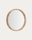 Polke Teak Wood Mirror Ø 80 cm