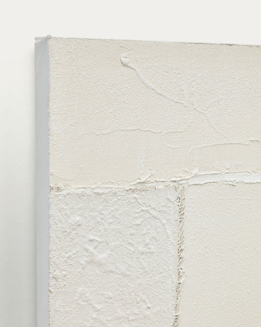 Pineda set of 2 abstract canvases in white, 30 x 40 cm