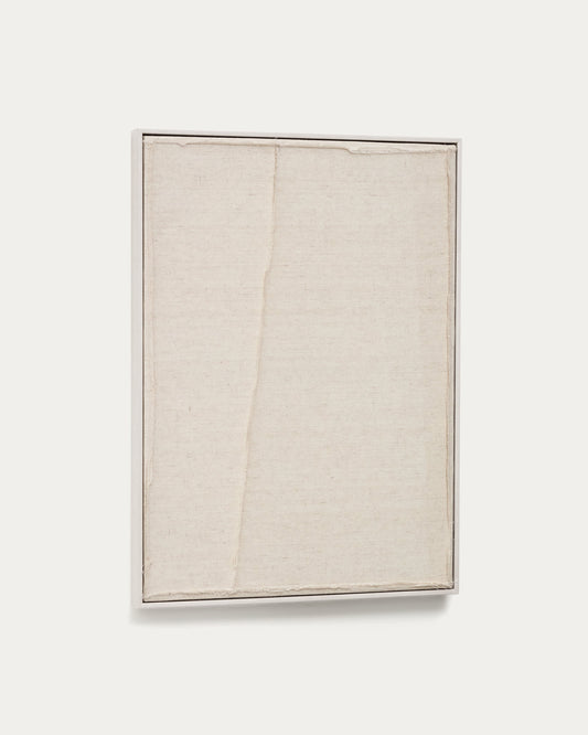 Maha white wall hanging with vertical line 52 x 72 cm