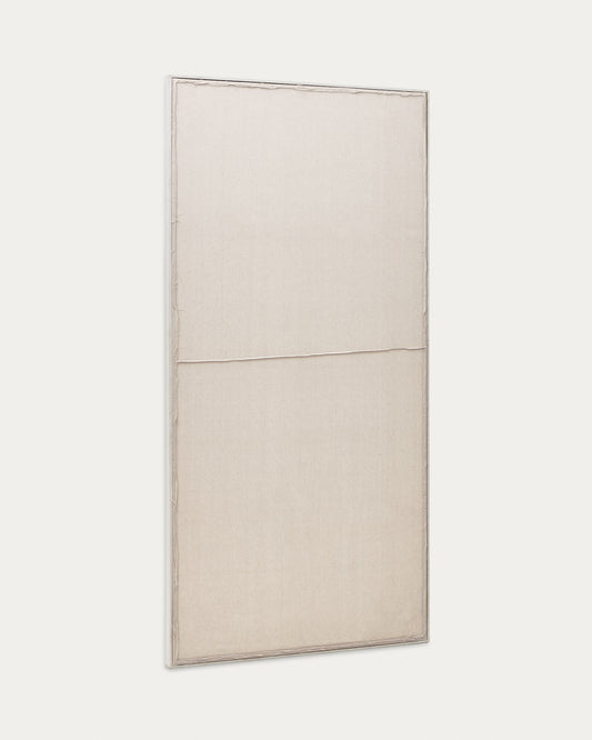 Maha white wall hanging with horizontal line 110 x 220 cm