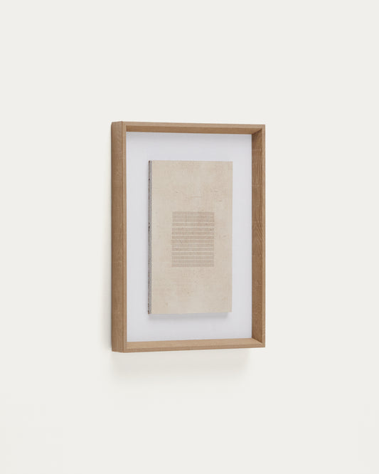 Sormina picture with brown stripes in the centre 30 x 40 cm