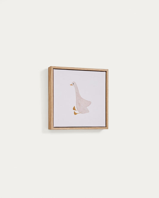 Milu picture of a beige goose, 20 x 20 cm