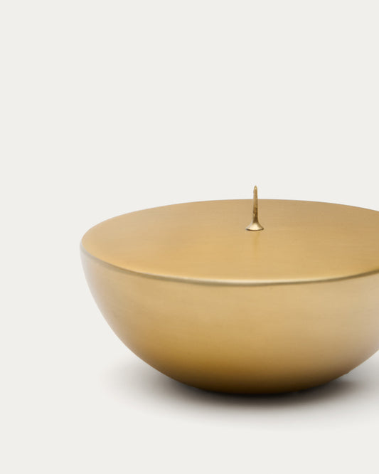 Quira small candle holder in gold-coloured stainless steel