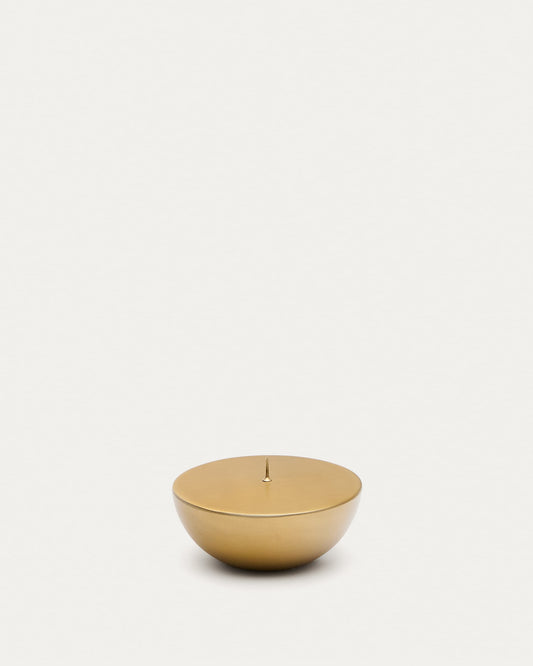 Quira small candle holder in gold-coloured stainless steel