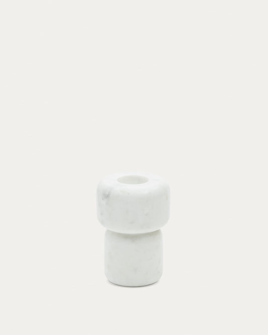 Signe small, white marble candlestick, 12 cm