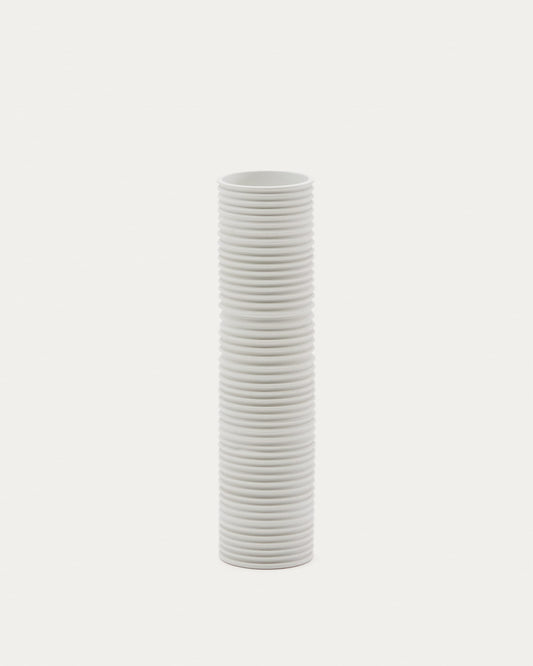 Sibone white ceramic vase, 11 cm