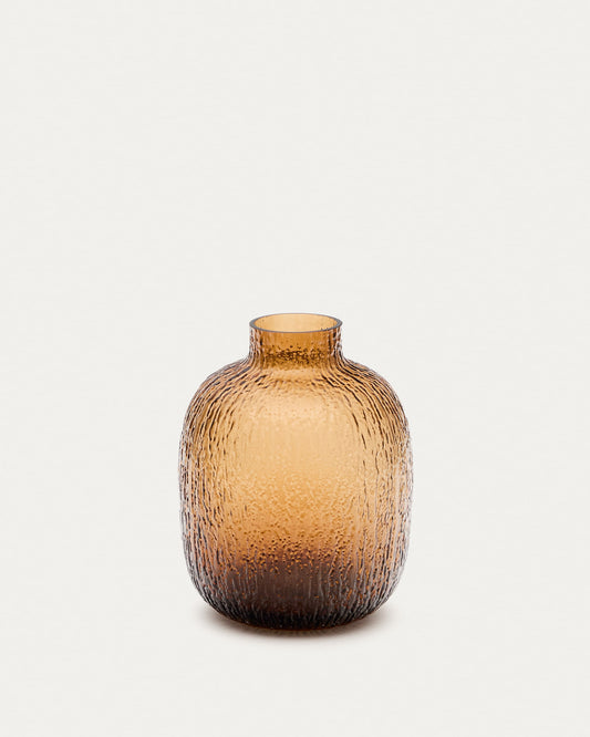 Shali brown glass vase, 23.5 cm