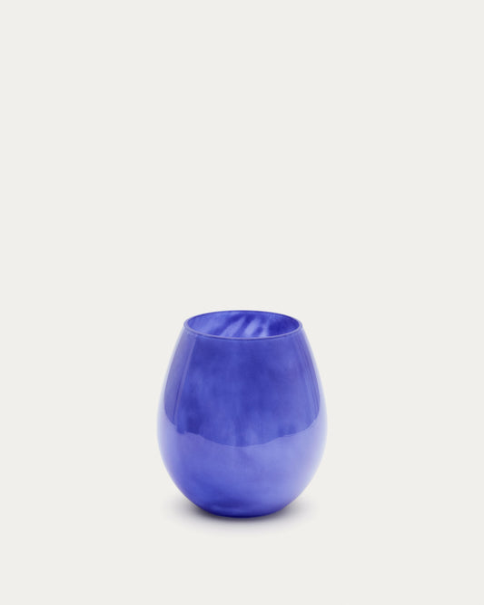 Kelse blue glass vase, 21 cm