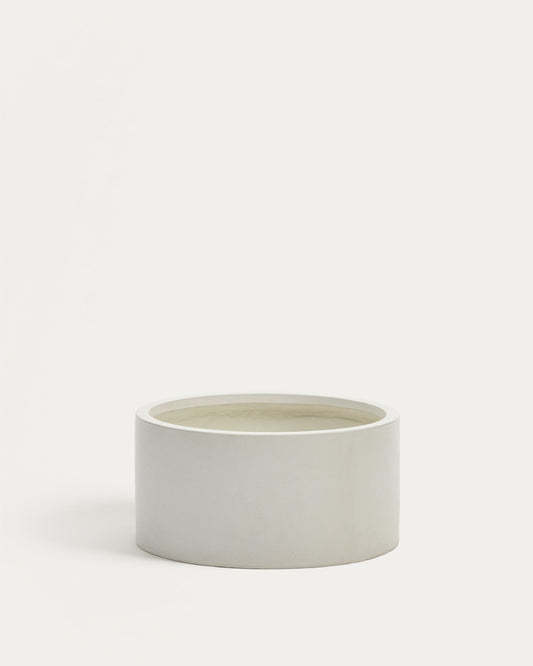 Aiguablava plant pot in white cement, Ø 62 cm