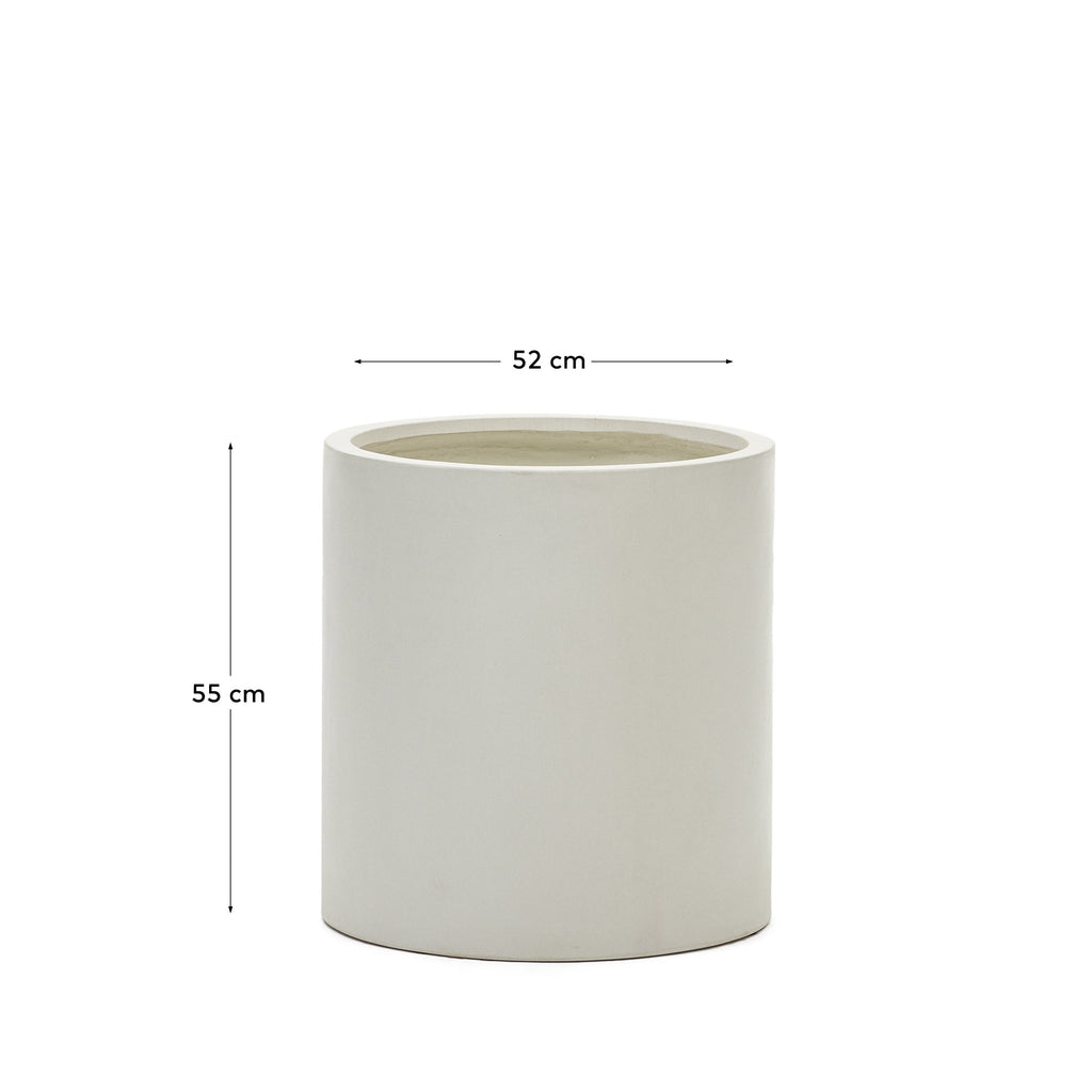 Aiguablava plant pot in white cement, Ø 52 cm