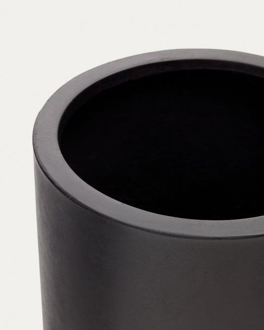 Aiguablava plant pot in black cement, Ø 42 cm